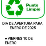 Apertura del punto limpio, enero 2025